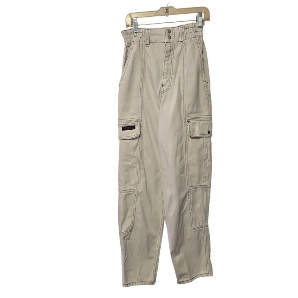 Vintage‎ Y2K BDG Relaxed Skate Oversized Ivory High Rise Jeans Size 25